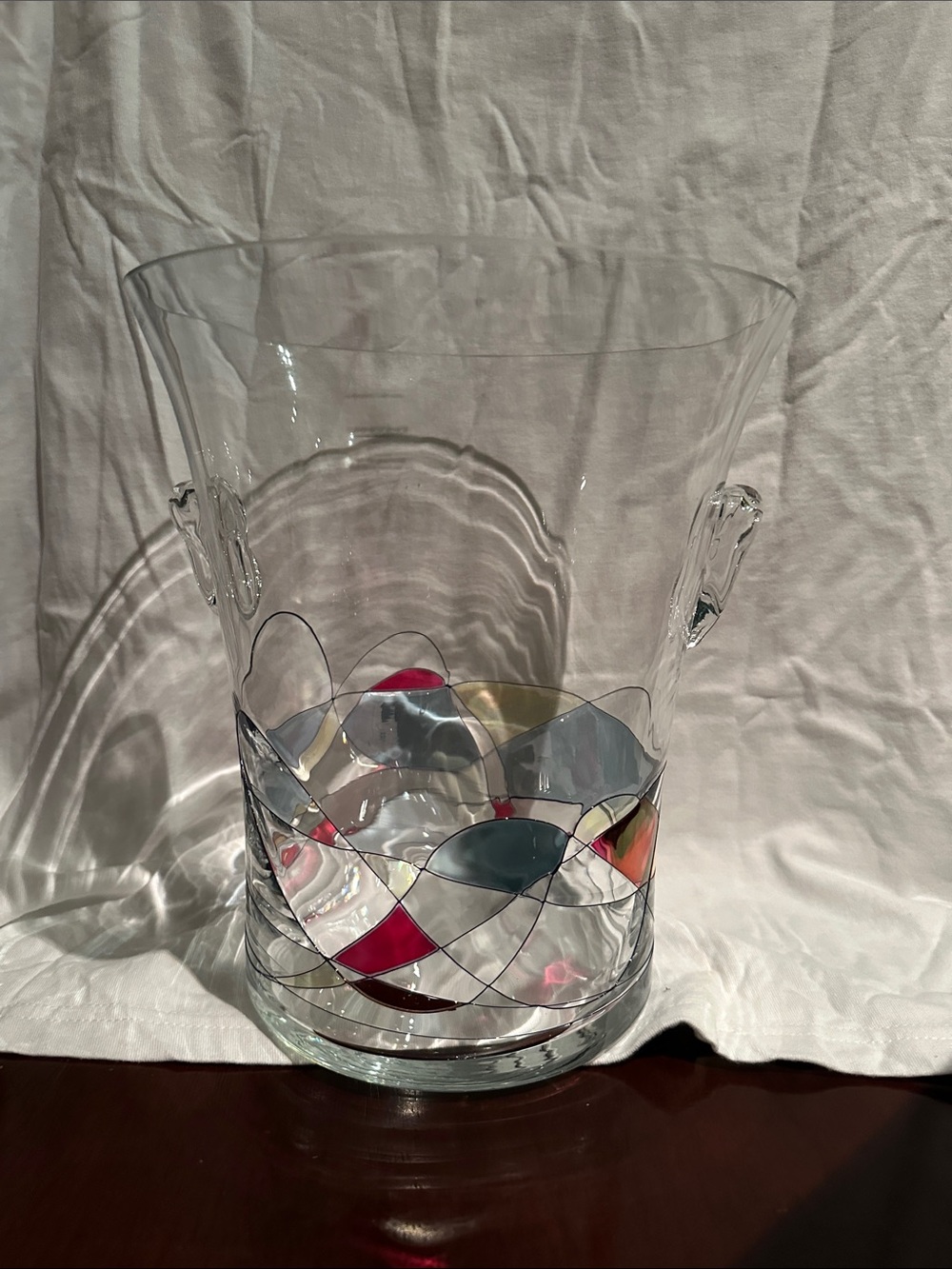 Luminescence art glass ice bucket